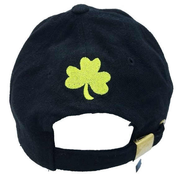 Hooligans Sports Bar Adjustable Tuck Strap Baseball Cap Black Cloverleaf Golf - Picture 4 of 8